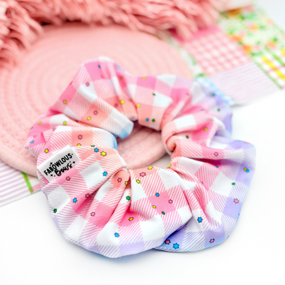 Spring Fling Gingham • Scrunchie • 3 for $25
