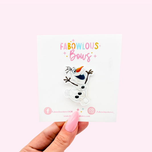 Happy Snowman // Acrylic Clip (3 for 10)