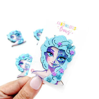 Skull Princess // Deluxe Confetti Clip
