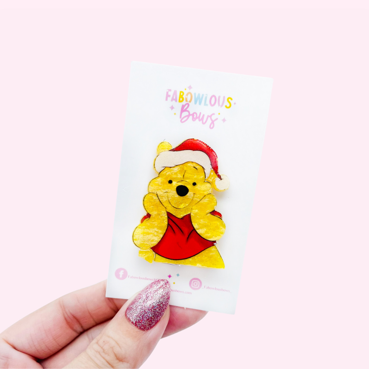 Christmas Bear // Acrylic Clip (3 for 10)