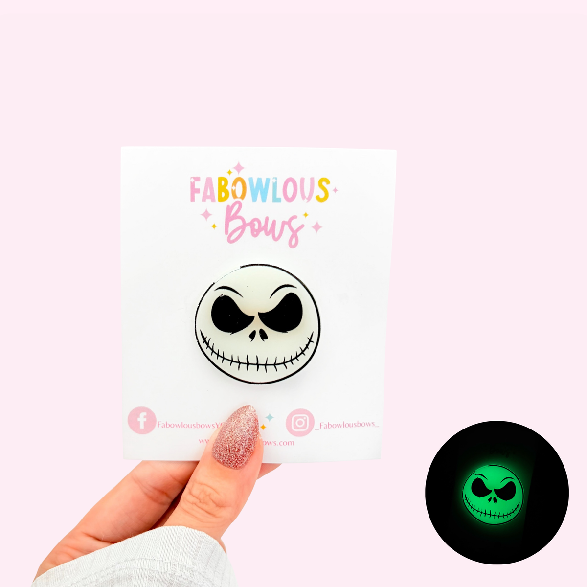 Pumpkin King • Glow In The Dark • Acrylic Clip (3 for 10)