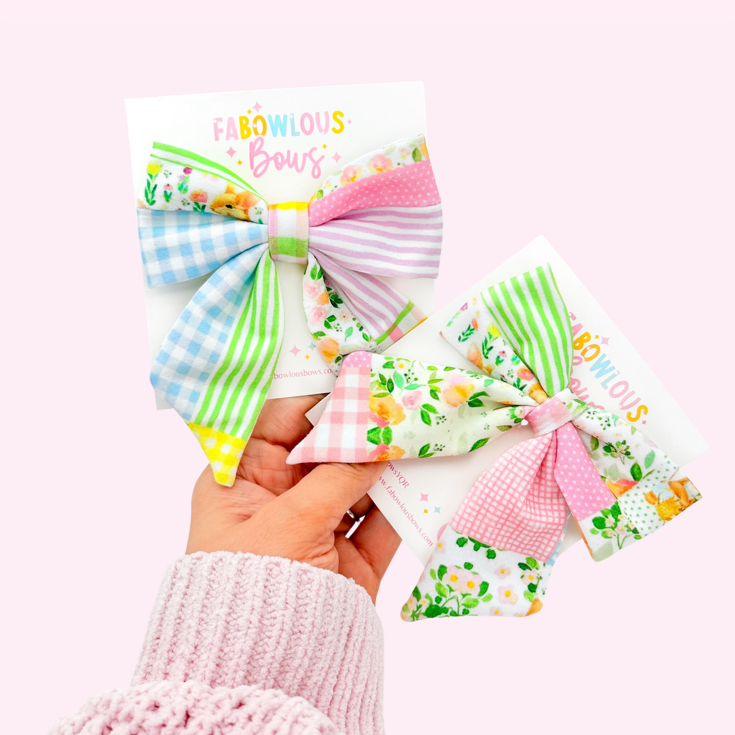 Vintage Bunny Garden • Fabric Bow