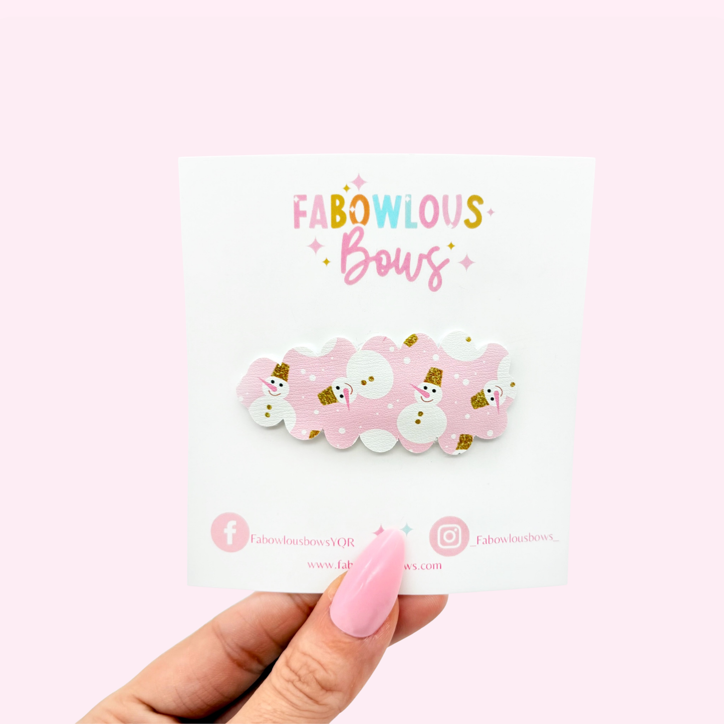 Delicate Snowman // Snap Clip - 3 for $10