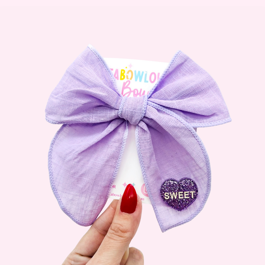 Purple Sweet // Fabric Fable Bow