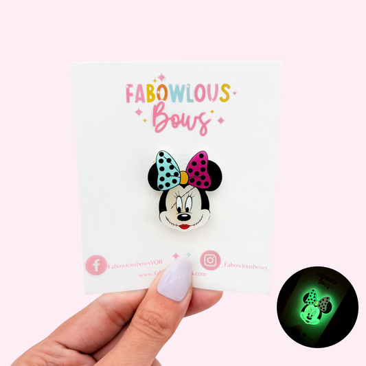 Sally Mouse Glow // Acrylic Clip (3 for 10)