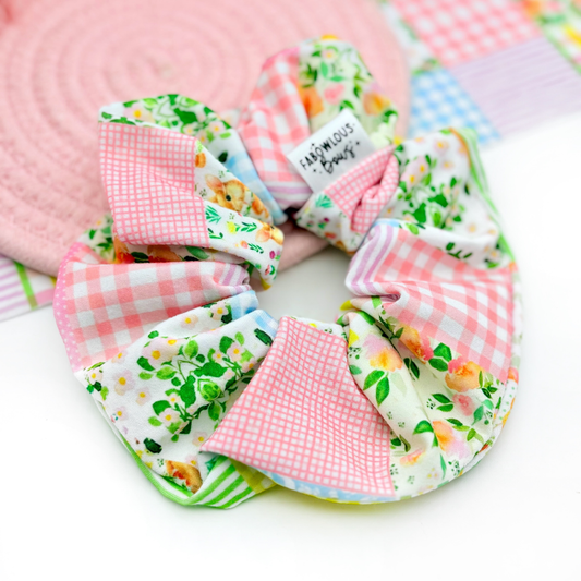 Vintage Bunny Garden • Scrunchie • 3 for $25