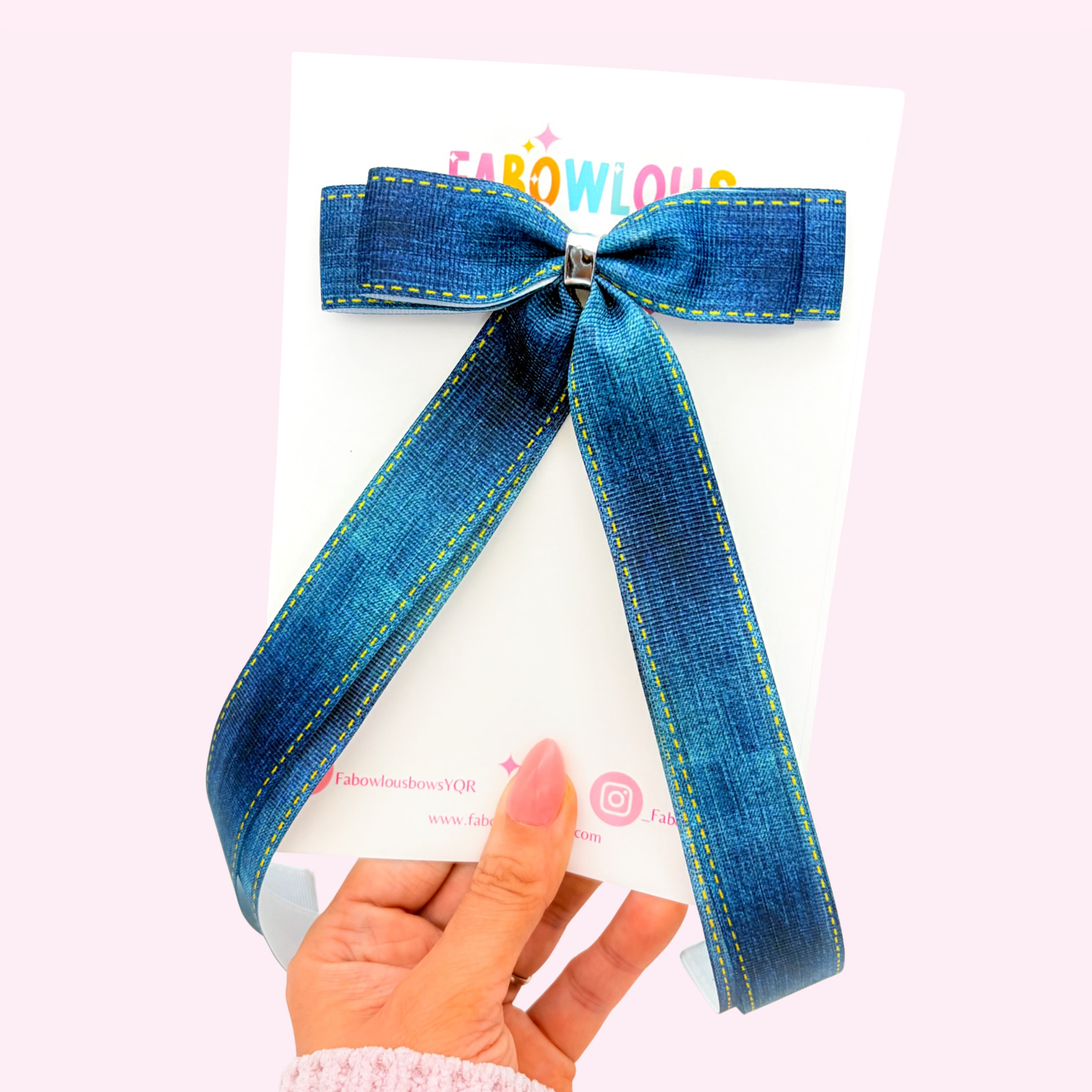 Denim • Long Tail Bow