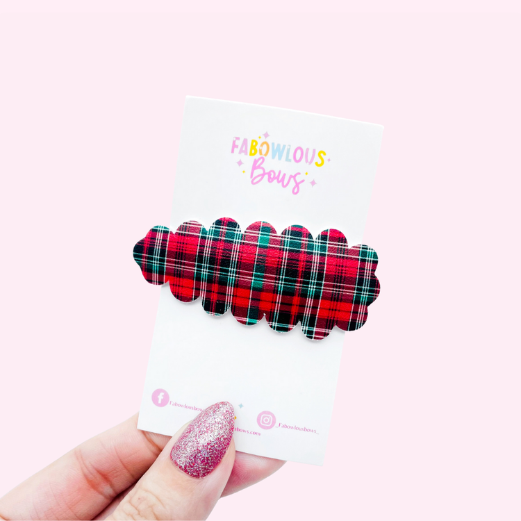 Classic Chistmas Plaid // Snap Clip - 3 for $10