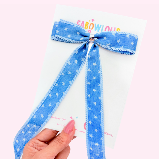 Starry Denim // Long Tail Bow
