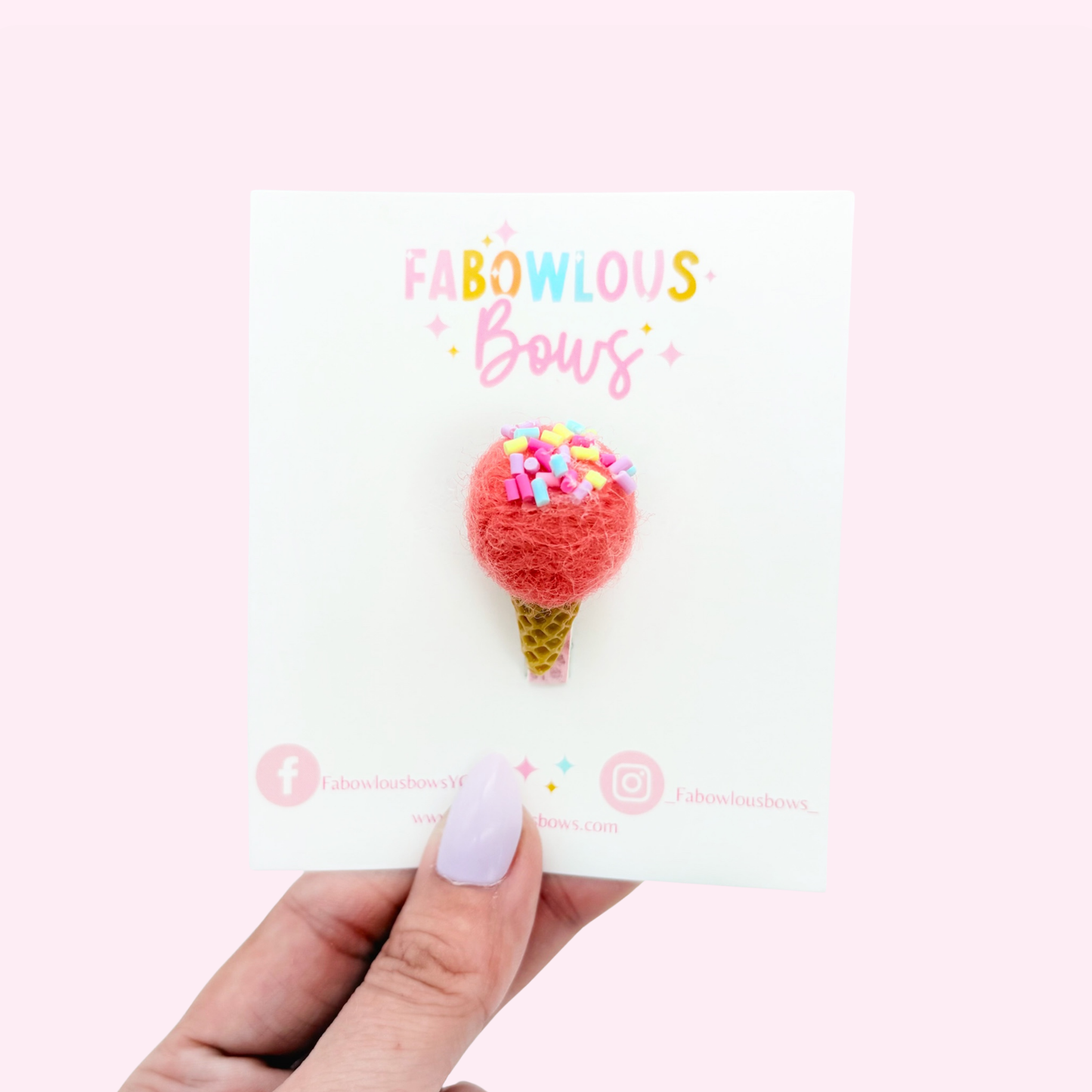 Sprinkle Ice Cream Coral // Bar Clip