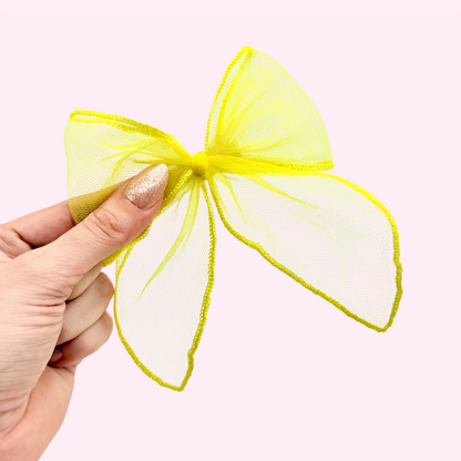 Yellow Tulle • Fabric Fable Bow