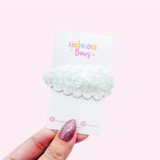 White Glitter // Snap Clip - 3 for $10