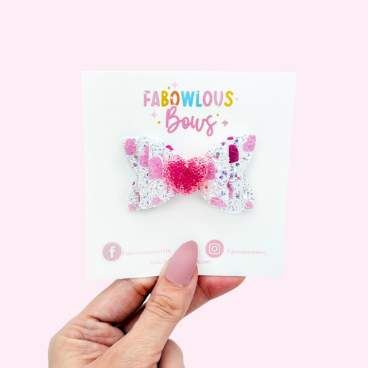 Jelly Tots - Glitter Hearts Pink