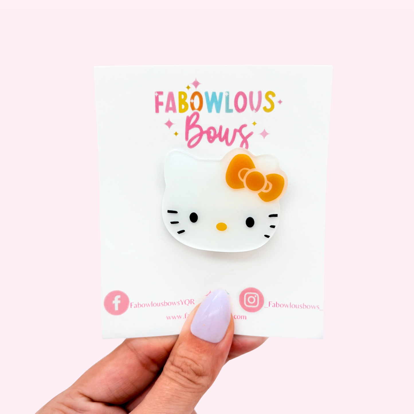 Halloween Kitty // Acrylic Clip (3 for 10)