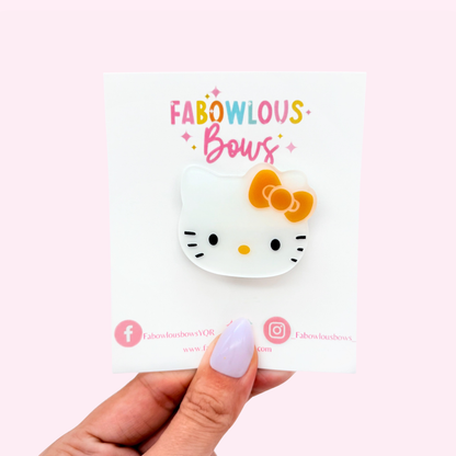 Halloween Kitty // Acrylic Clip (3 for 10)