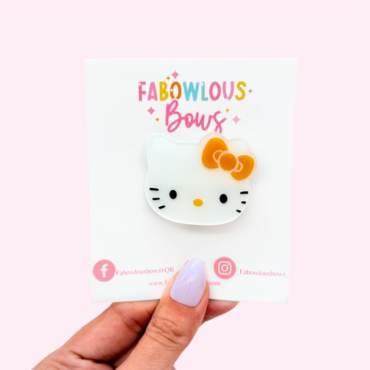 Halloween Kitty // Acrylic Clip (3 for 10)