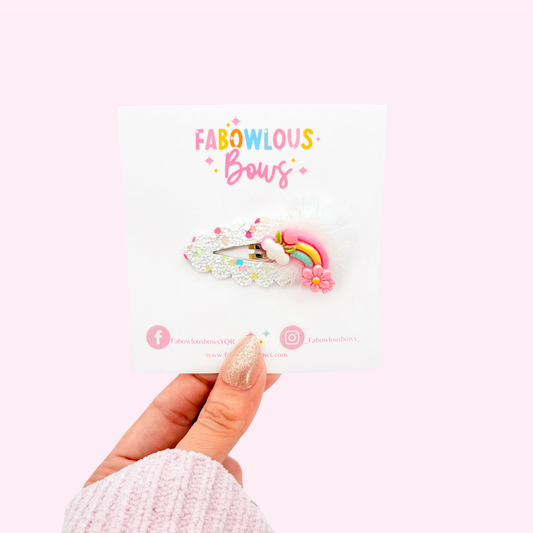 Rainbow Sprinkle Fluff • Deluxe Clip