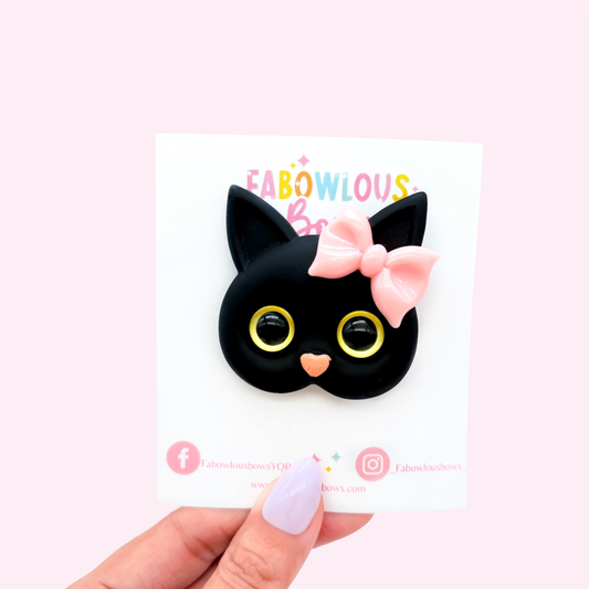 Black Cat // Large Acrylic Clip