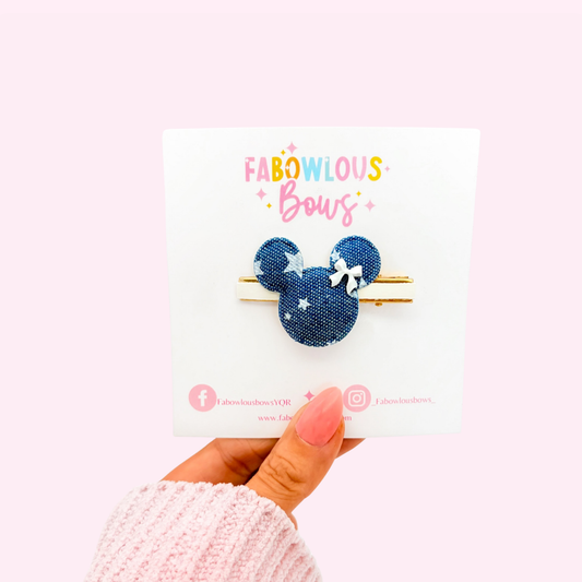 Denim Mouse • Bar Clip