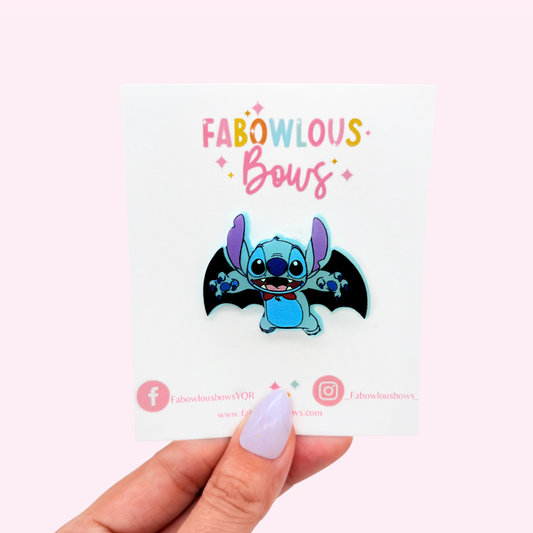 Bat Blue Monster // Acrylic Clip (3 for 10)