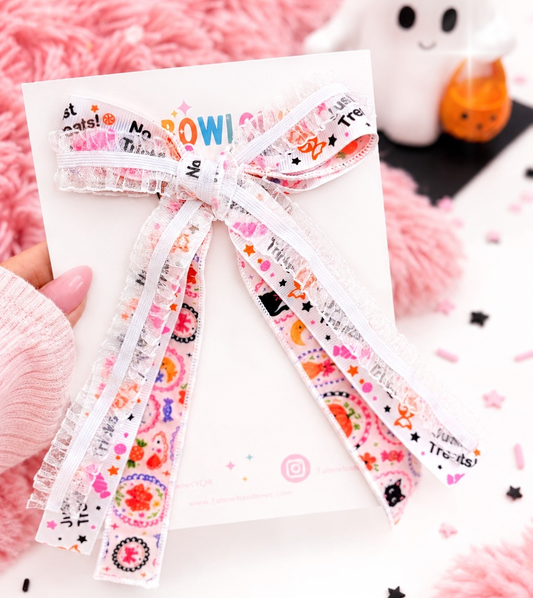 No Tricks Just Treats • Layered Ribbon Bow