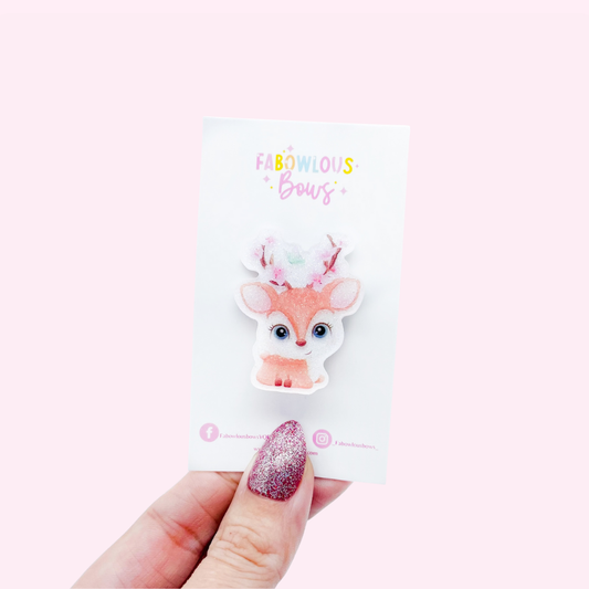 Pretty Deer // Acrylic Clip (3 for 10)