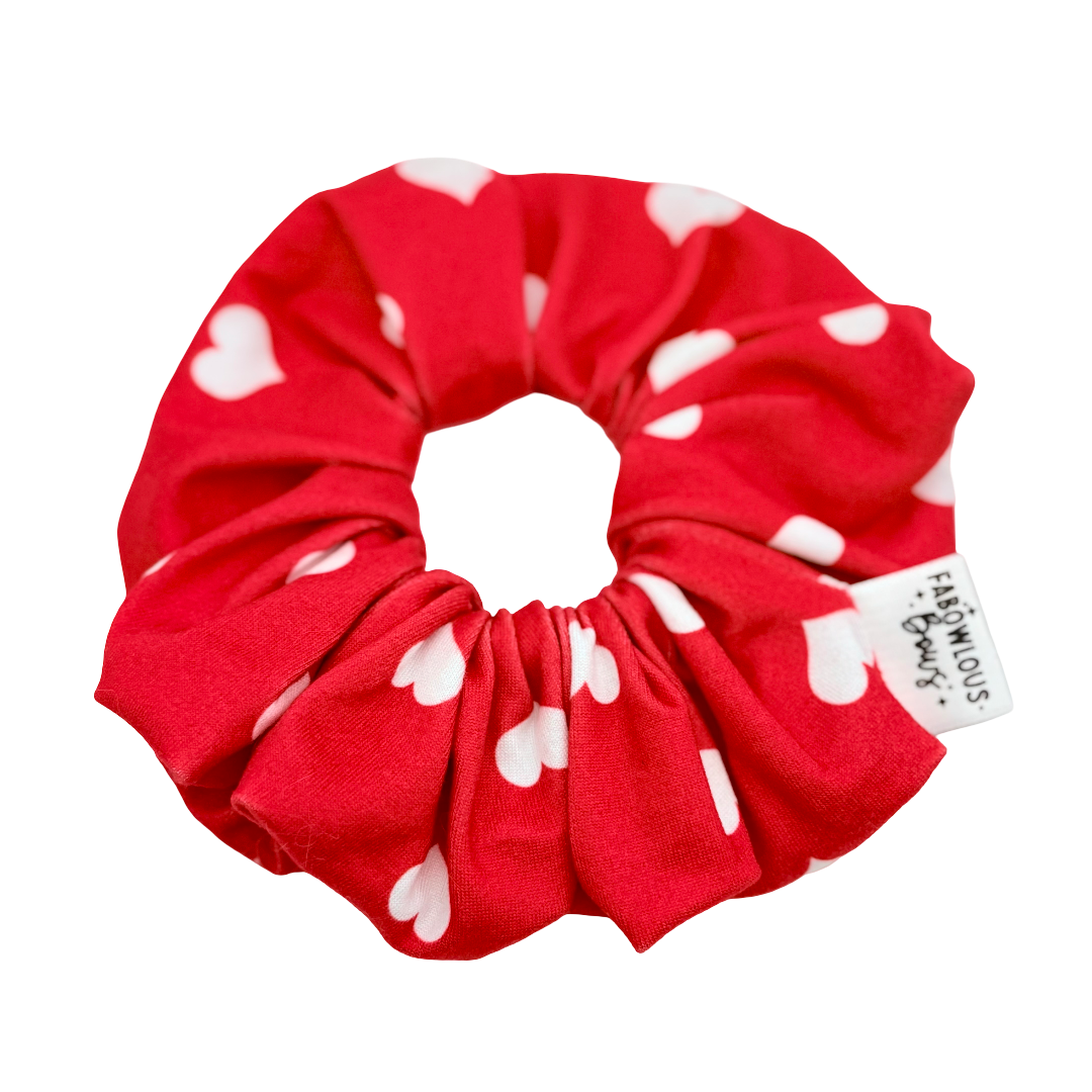 Red Hearts - Scrunchie - 3 for $25