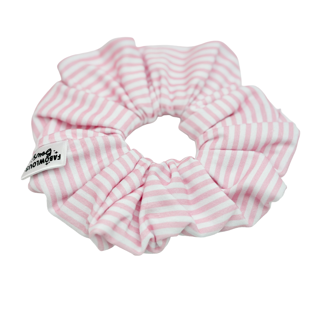 Pink Stripes  - Scrunchie - 3 for $25