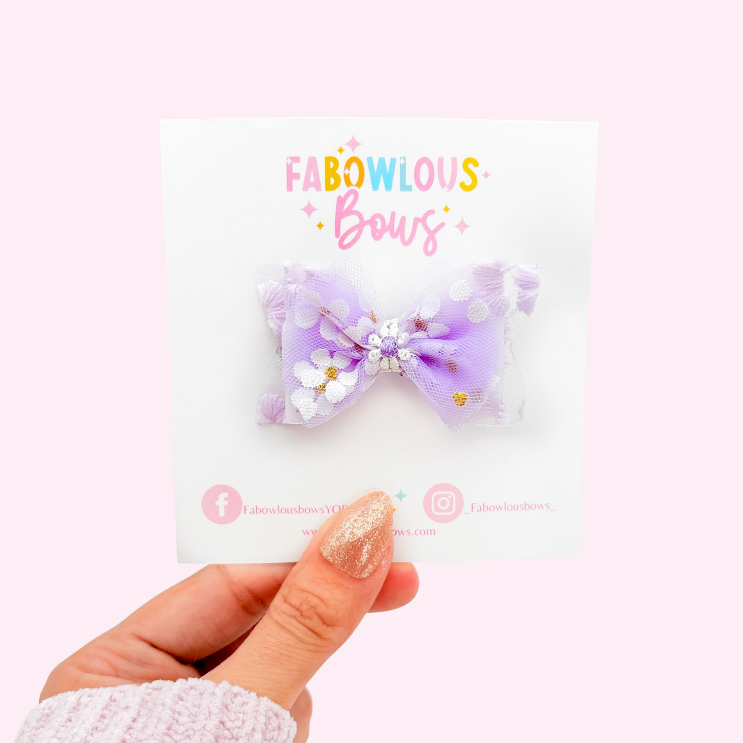 Purple Daisy • Elegant Tulle Bow