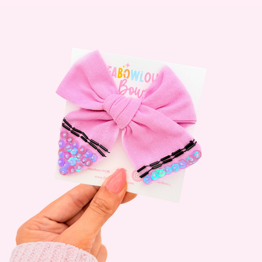 Hand-tied Sequin Crayon • Purple