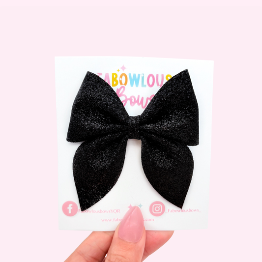 Black Glitter // Sailor Bow