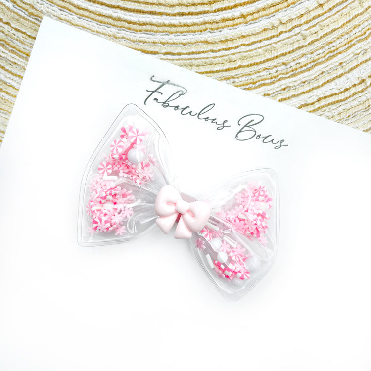Pink Bow // Confetti Bow