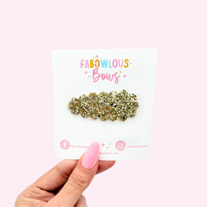 Glitter Gold // Snap Clip - 3 for $10