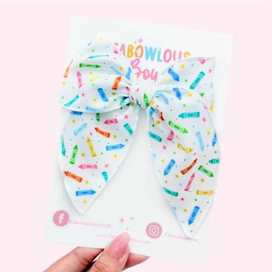 Crayon Cutie // Fabric Fable Bow