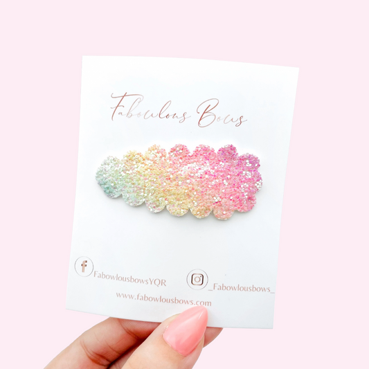 Ombre Rainbow Glitter // Snap Clip (3 for 10)
