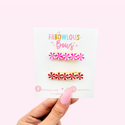Pinwheel Peppermints // Bar Clip Set