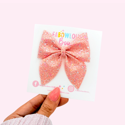 Diamond Pink Glitter • Sailor Bow