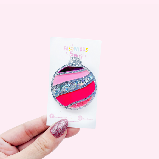 Pink Ornament // Confetti Clip