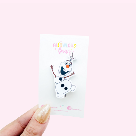 Happy Snowman // Acrylic Clip (3 for 10)