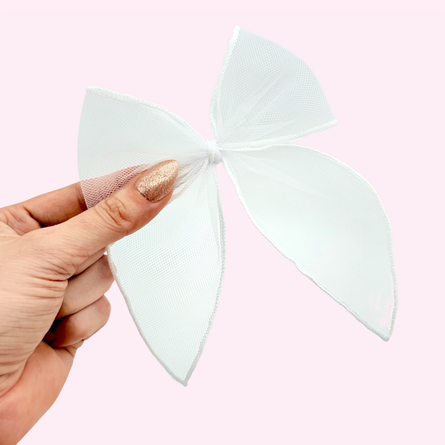 White Tulle • Fabric Fable Bow