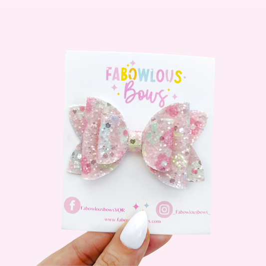 Glitter Spring Flowers // Bella Bow