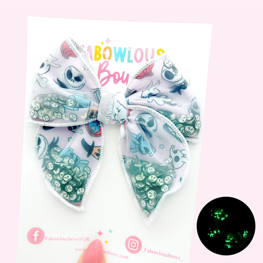 NBC Glow In The Dark // Confetti Fabric Fable Bow