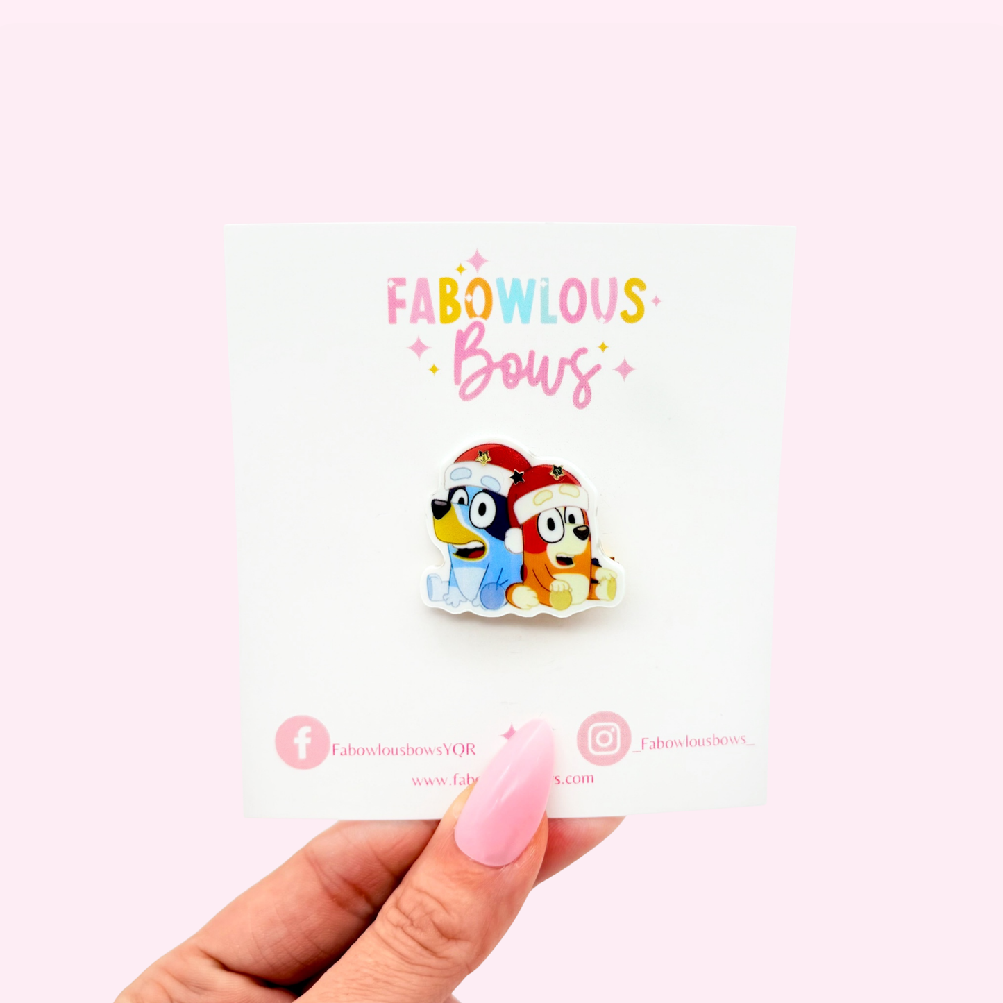 Christmas Pups // Acrylic Clip (3 for 10)