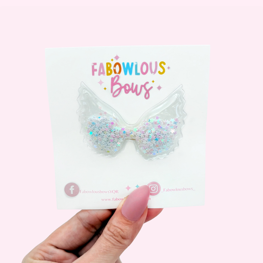 White Cupid Wings - Confetti Clip