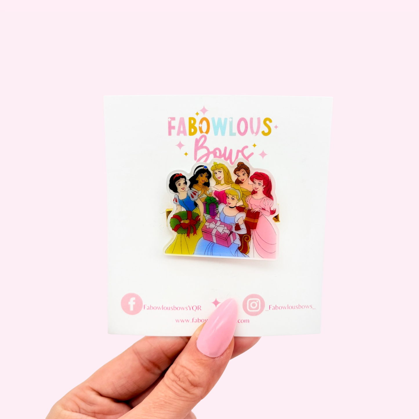 Christmas Princesses // Acrylic Clip (3 for 10)