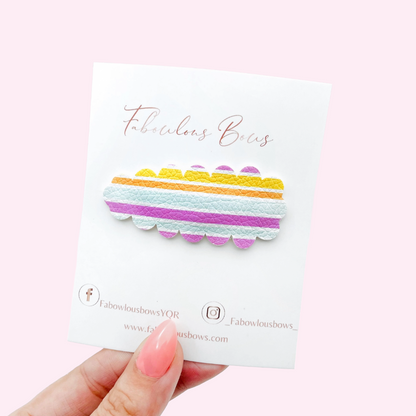 Pastel Stripes // Snap Clip (3 for 10)