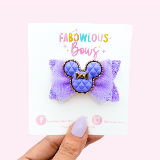 Mouse Deluxe Purple // Tulle Bow