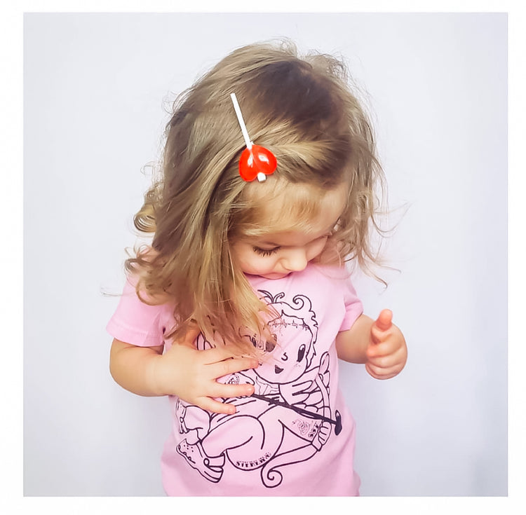 Lollipop Hairclips // Hot Pink