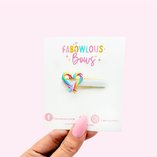 Candy Cane Love Rainbow // Bar Clip