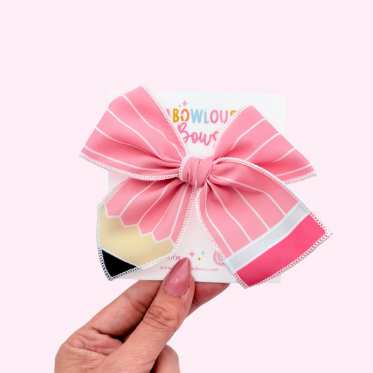 Pink Pencil // Fabric Fable Bow